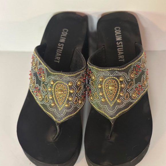 Colin Stuart - wedge thong with beaded top - Picture 2 of 3